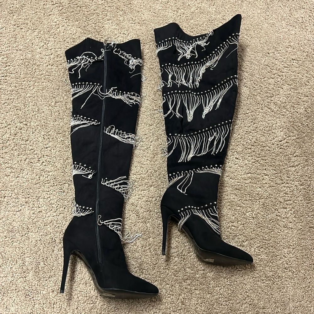 Black Thigh-high boots
